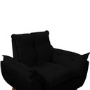 Ver imagem 3 de Kit 2 Poltrona Decorativa Sala de Estar Escritório Quarto Prime Cor: Preto
