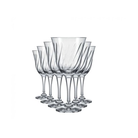 Jogo 6 Taças Água/Vinho Lírio 250ml Vidro Nadir Figueiredo (7134)