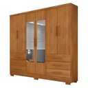 Ver imagem 1 de Guarda Roupa Casal Berlim 6 Portas 6 Gavetas com Espelho e Pés Cinamomo - Novo Horizonte