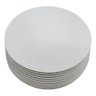 Bolacha Porta Copo Em Mdf Branco 9x9 cm Círculos Disco 100 Uni - 3