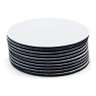 Bolacha Porta Copo Em Mdf Branco 9x9 cm Círculos Disco 100 Uni - 1