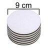 Bolacha Porta Copo Em Mdf Branco 9x9 cm Círculos Disco 100 Uni - 2