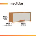 Ver imagem 4 de Armário Aéreo de Geladeira 1 Porta 0,80m Núbia