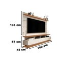 Ver imagem 6 de Rack com Painel para Tvs Até 70 Polegadas Vivare Off White com Freijó Germai Móveis