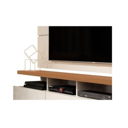Rack com Painel para Tvs Até 70 Polegadas Vivare Off White com Freijó Germai Móveis - 4