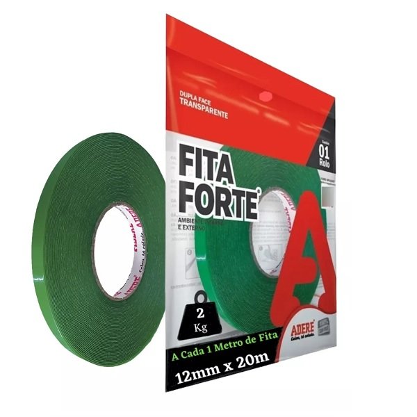 Kit 2 Fita Dupla Face Adesiva Extra Forte 12mm X 20m Xt080 Adere Madeiramadeira 7352