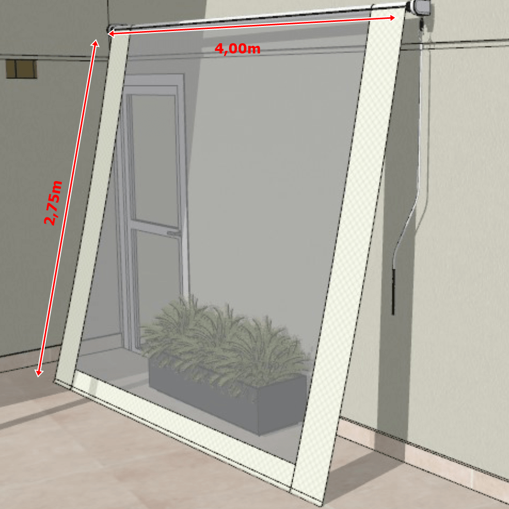 Toldo Cortina - 4,00m x 2,75m - Transparente - 3
