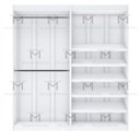 Ver imagem 3 de KIT CLOSET 2 MÓDULOS CABIDEIRO E SAPATEIRA M490.B 100% MDF MUNDI MOVEIS