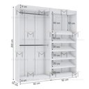 Ver imagem 2 de KIT CLOSET 2 MÓDULOS CABIDEIRO E SAPATEIRA M490.B 100% MDF MUNDI MOVEIS