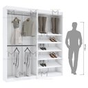 Ver imagem 5 de KIT CLOSET 2 MÓDULOS CABIDEIRO E SAPATEIRA M490.B 100% MDF MUNDI MOVEIS