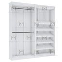 Ver imagem 4 de KIT CLOSET 2 MÓDULOS CABIDEIRO E SAPATEIRA M490.B 100% MDF MUNDI MOVEIS