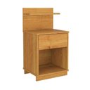 Ver imagem 4 de Mesa de Cabeceira 40x74cm com 1 Gaveta e Prateleira Mavie Patrimar Cinamomo