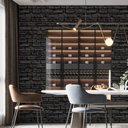 Ver imagem 1 de Papel de Parede Adesivo Tijolo Preto - 2,5m