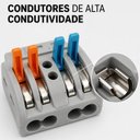 Ver imagem 4 de Kit 25 Conectores de Emenda Derivação de Fios 2x4 Vias 4P2