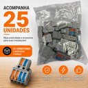 Ver imagem 2 de Kit 25 Conectores de Emenda Derivação de Fios 2x4 Vias 4P2