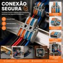 Ver imagem 3 de Kit 25 Conectores de Emenda Derivação de Fios 2x4 Vias 4P2