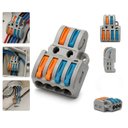 Ver imagem 1 de Kit 25 Conectores de Emenda Derivação de Fios 2x4 Vias 4P2