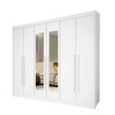 Ver imagem 1 de Guarda-Roupa Casal 6 Portas New Athos com Espelho D'Doro Móveis - Branco