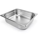Ver imagem 1 de Kit 6 Cubas Gastronômica Inox 2/3 100mm Restaurante 8,86l Buffet 32,4x35,4cm