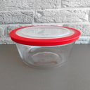 Ver imagem 6 de Kit 3 Potes Redondos Tigela de Vidro 1,2l Médio com Tampa Plástica Facilitá Marinex