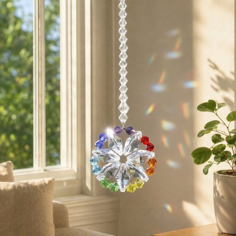 Cristal Suncatcher Jardim Meditação Carro Paris