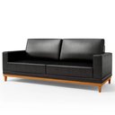 Ver imagem 1 de Sofá 2 Lugares 160cm Living Sala de Estar Kayrós D05 Sintético Preto - Mpozenato