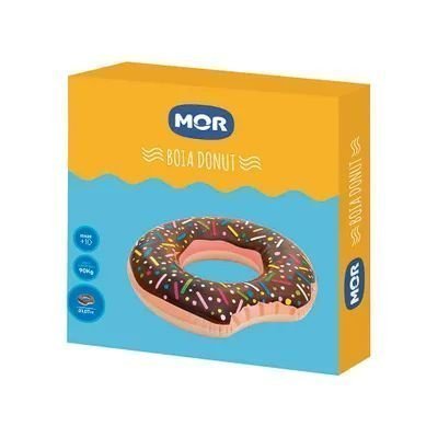 Boia Donut Inflável Divertida 1,0m Suporta Até 90Kg - Marrom - 4