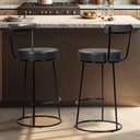 Ver imagem 2 de Kit 2 Banquetas Miami 96cm Couríssimo Preto - Salaone
