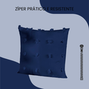 Ver imagem 5 de Kit 04 Capas Almofada Pufi 45x45cm Cor Marinho Micro Percal 300 Fios Texturizada
