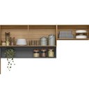 Ver imagem 6 de Kit de Cozinha Compacta Alba C/ 6 Portas e 1 Nicho 250cm Amendola/grafito Prime Tx - Demóbile