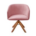 Ver imagem 4 de Poltrona Atenas Base Giratória de Madeira Sala Rosa Rose