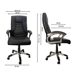 Cadeira Presidente Master Plus Bulk Preta Escritório - 4