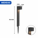 Ver imagem 4 de Luminária Poste Balizador Espeto Solar Linea 3000k Branco Quente IP65 Área Externa Jardim