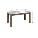 Ver imagem 2 de Mesa para Sala de Jantar Fixa 1200x780 Branco/Ameixa Negra