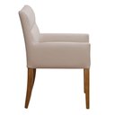 Ver imagem 5 de Kit 2 Cadeiras para Mesa de Jantar Angel Base Madeira Corano Bege - Nexta Casa