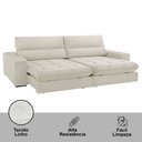 Ver imagem 5 de Sofá Aspem Linho 02 Módulos de 100m B25cm Meu Sofá Online