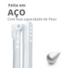 Kit Promocional C/ 2 Corrediças Metálicas Bigfer 500 Mm Epóxi Branca + 16 Pf Mad C.Ch. 4,0 X 12 - 9