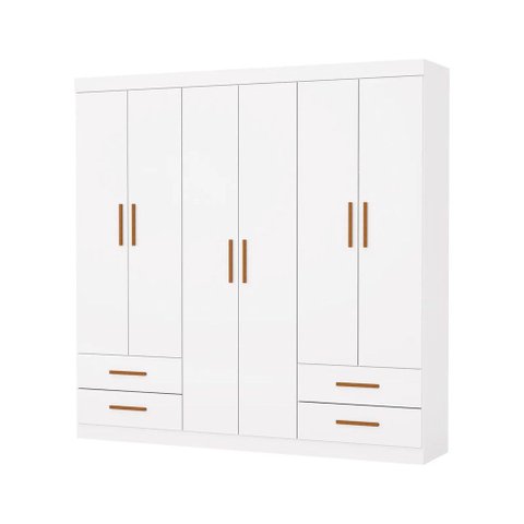 Closet Casal Lu 06 Portas 04 Gavetas Carioca Móveis