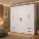 Ver imagem 2 de Closet Casal Lu 06 Portas 04 Gavetas Carioca Móveis