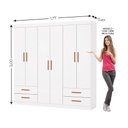 Ver imagem 3 de Closet Casal Lu 06 Portas 04 Gavetas Carioca Móveis