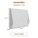 Ver imagem 2 de Cama Japonesa com Cabeceira Louvre Seo Casal Courino Caramelo | Linho Bege - Sallar Home