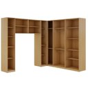 Ver imagem 4 de Guarda-Roupa de Casal Modulado 7 Peças 100% MDF Infinity Branco/Savana