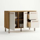 Ver imagem 3 de Balcão Dafne 2 Portas 2 Gavetões 100% MDF para Pia 120cm