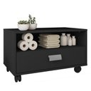 Ver imagem 3 de Gabinete Armário Banheiro com Gaveta e Rodízios Towel