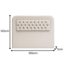 Ver imagem 2 de Cabeceira Captonê Cama Solteiro 100m Moderna em Suede