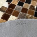 Ver imagem 3 de Tapete Couro Redondo Marrom Castanho Misto 0,80 Diâmetro