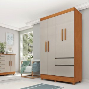 Guarda-roupa 4 Portas Oregon Tcil C/pés