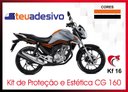 Ver imagem 2 de Kit Adesivo Faixa Protetor Cg Titan 160 Preto e Laranja Ano 2018 a 2021 Cobra Motoparts