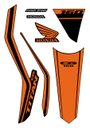 Ver imagem 1 de Kit Adesivo Faixa Protetor Cg Titan 160 Preto e Laranja Ano 2018 a 2021 Cobra Motoparts