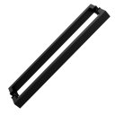 Ver imagem 1 de Puxador Inox para Porta U Retangular Barra Chata H07 120cm Preto